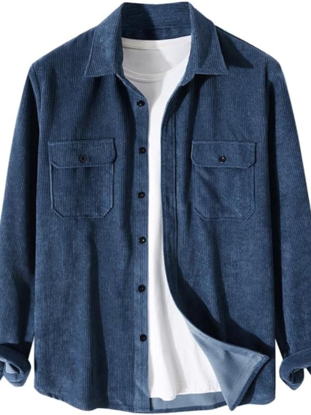 Unisex Plaid Flannel Shirt Jacket Button Down Long Sleeve Pocket Coat Outwear
